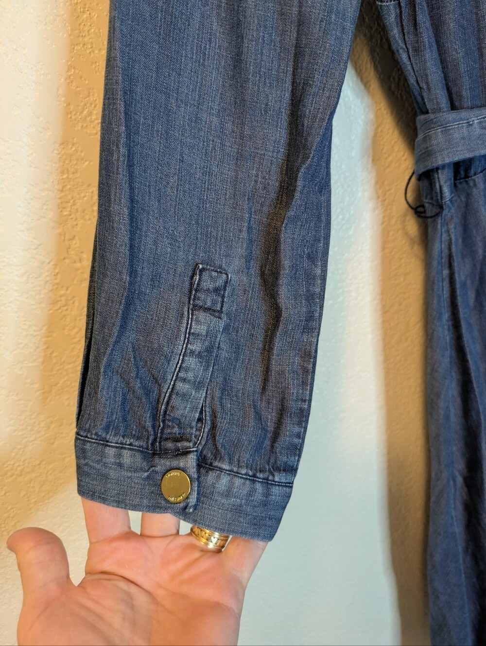 Tommy Hilfiger 3/4 Sleeve Chambray Shirt Dress - Picture 7 of 11